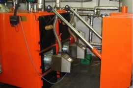 Установлены 2 горелки гранул X.150 (150 кВт) в котлах HROMETS